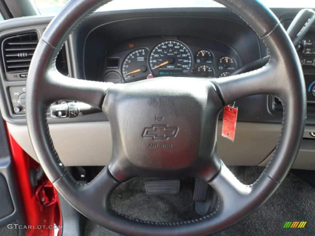 2002 Chevrolet Tahoe LS Graphite/Medium Gray Steering Wheel Photo #61954211