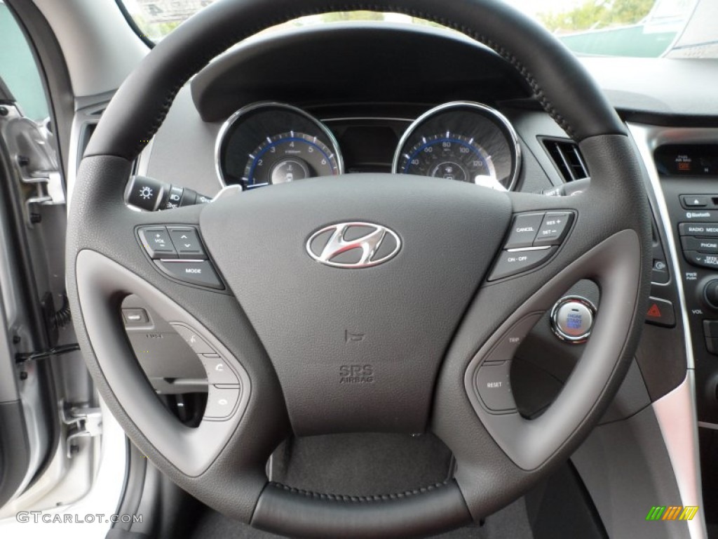 2012 Hyundai Sonata SE Gray Steering Wheel Photo #61955426