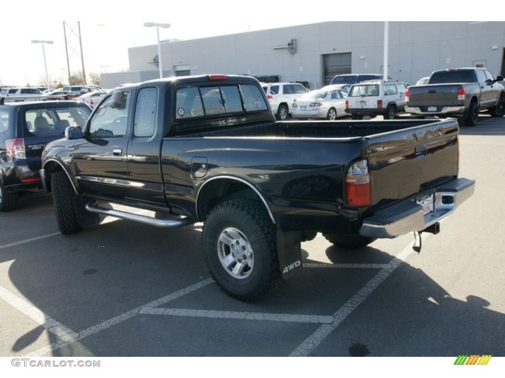 1995 Tacoma V6 Extended Cab 4x4 - Satin Black Metallic / Oak photo #3