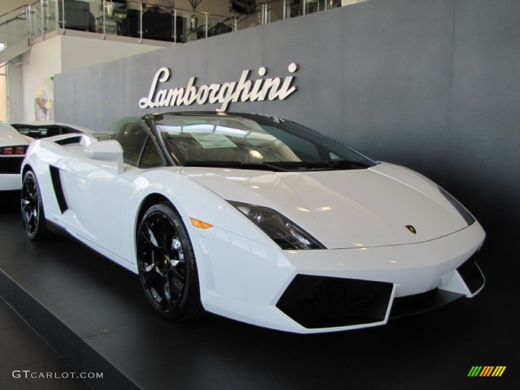 2012 Gallardo LP 560-4 Spyder - Bianco Monocerus / Nero Perseus photo #1