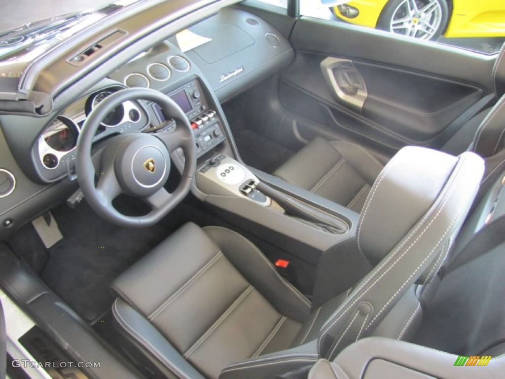 Nero Perseus Interior 2012 Lamborghini Gallardo LP 560-4 Spyder Photo #61958777