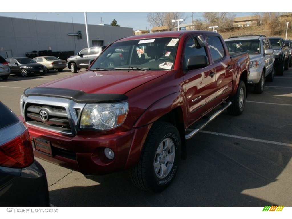 2007 Tacoma V6 SR5 Double Cab 4x4 - Impulse Red Pearl / Graphite Gray photo #4