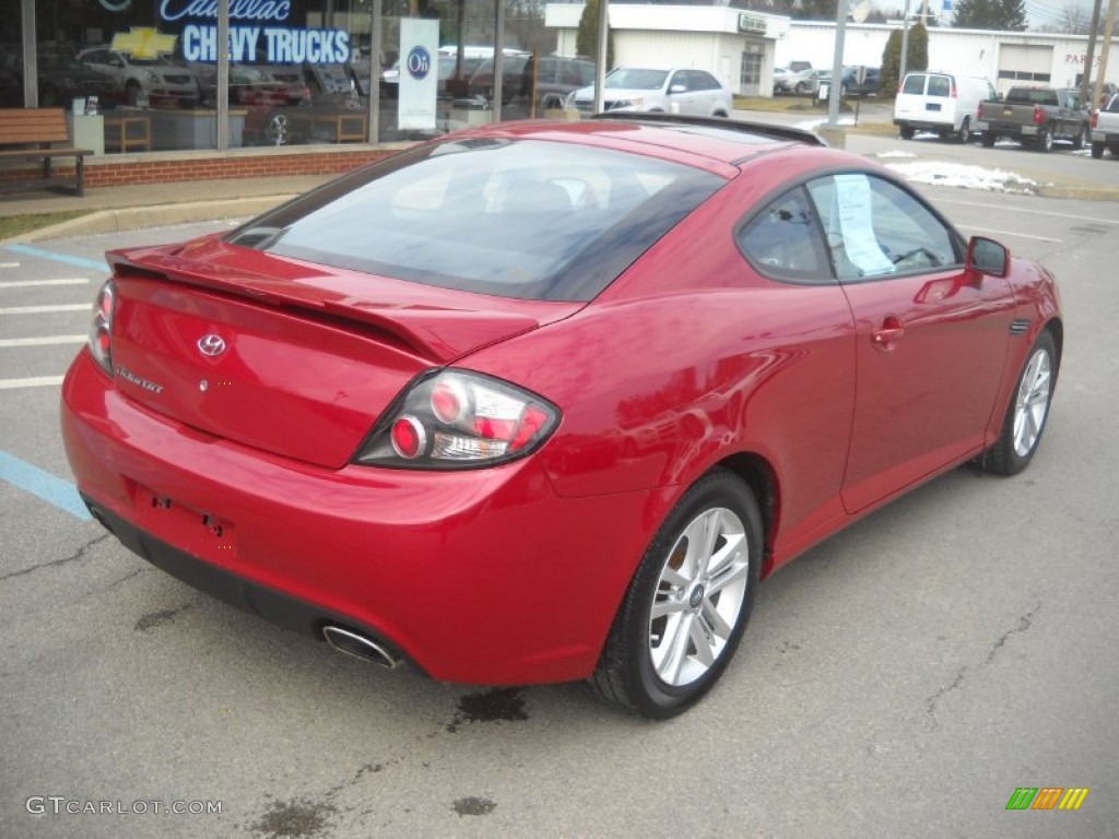 2008 Tiburon GS - Redfire Pearl / GS Black Cloth photo #3