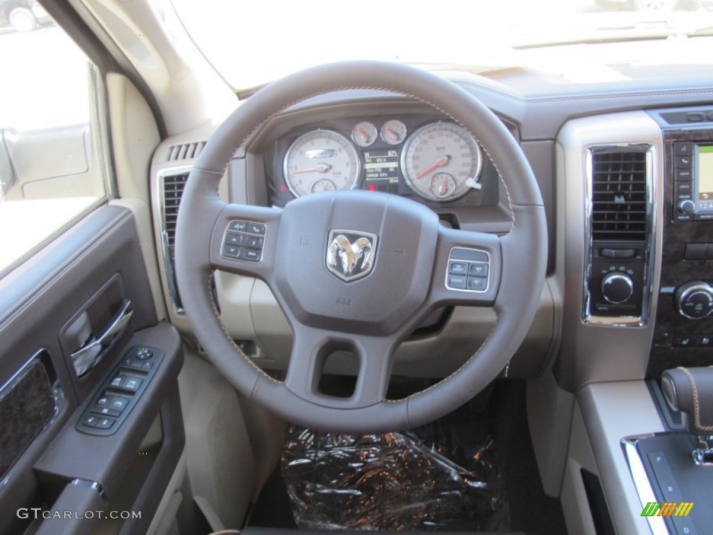 2012 Ram 1500 Laramie Longhorn Crew Cab 4x4 - Sagebrush Pearl / Dark Slate Gray/Russet photo #16