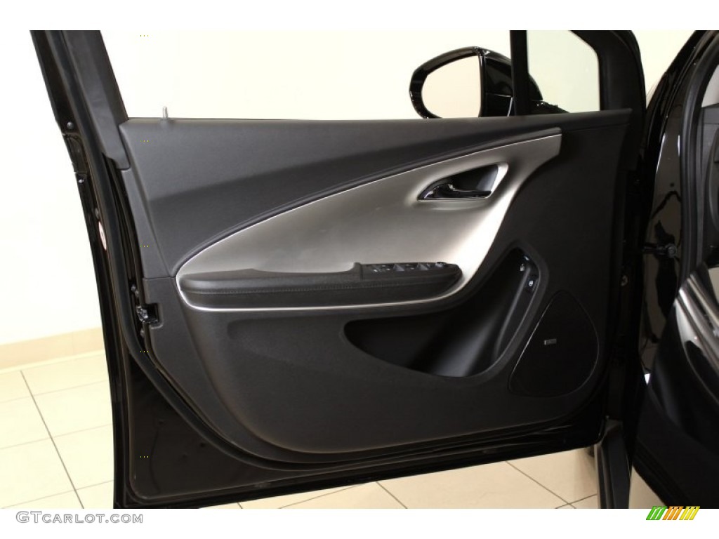 2012 Chevrolet Volt Hatchback Jet Black/Dark Accents Door Panel Photo #61962641