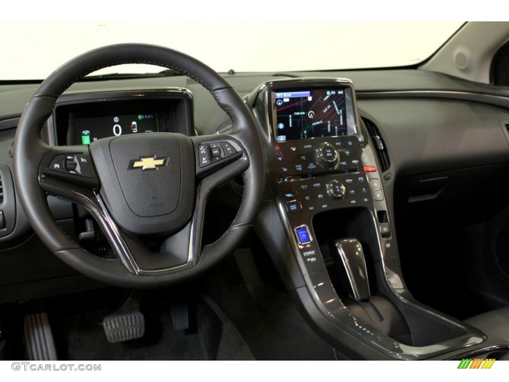 2012 Chevrolet Volt Hatchback Jet Black/Dark Accents Dashboard Photo #61962671