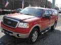 2007 Bright Red Ford F150 Lariat SuperCab 4x4  photo #4