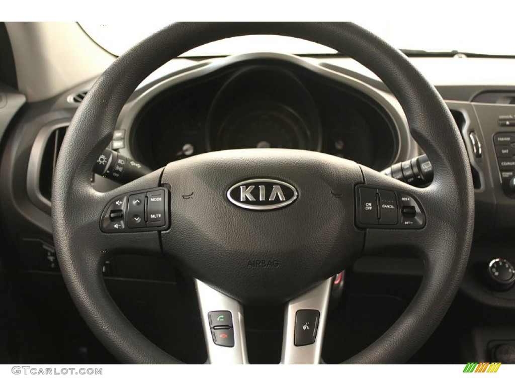 2012 Kia Sportage LX AWD Black Steering Wheel Photo #61963631