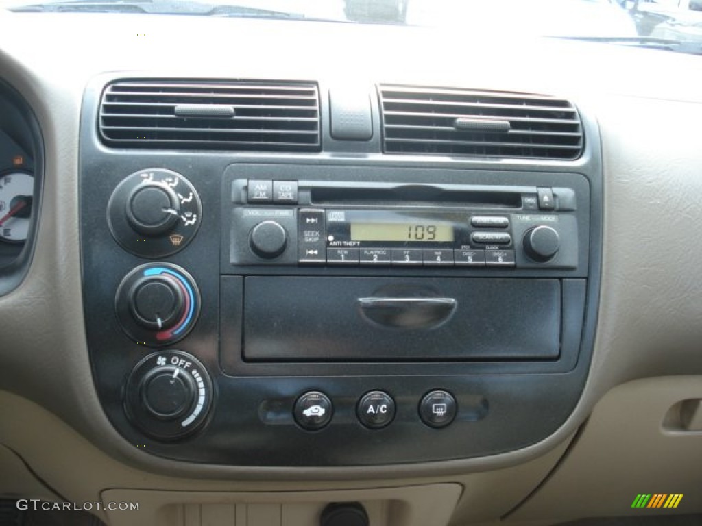 2002 Civic EX Sedan - Taffeta White / Beige photo #22