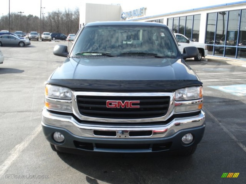 2006 Sierra 1500 SLE Crew Cab 4x4 - Stealth Gray Metallic / Dark Pewter photo #3