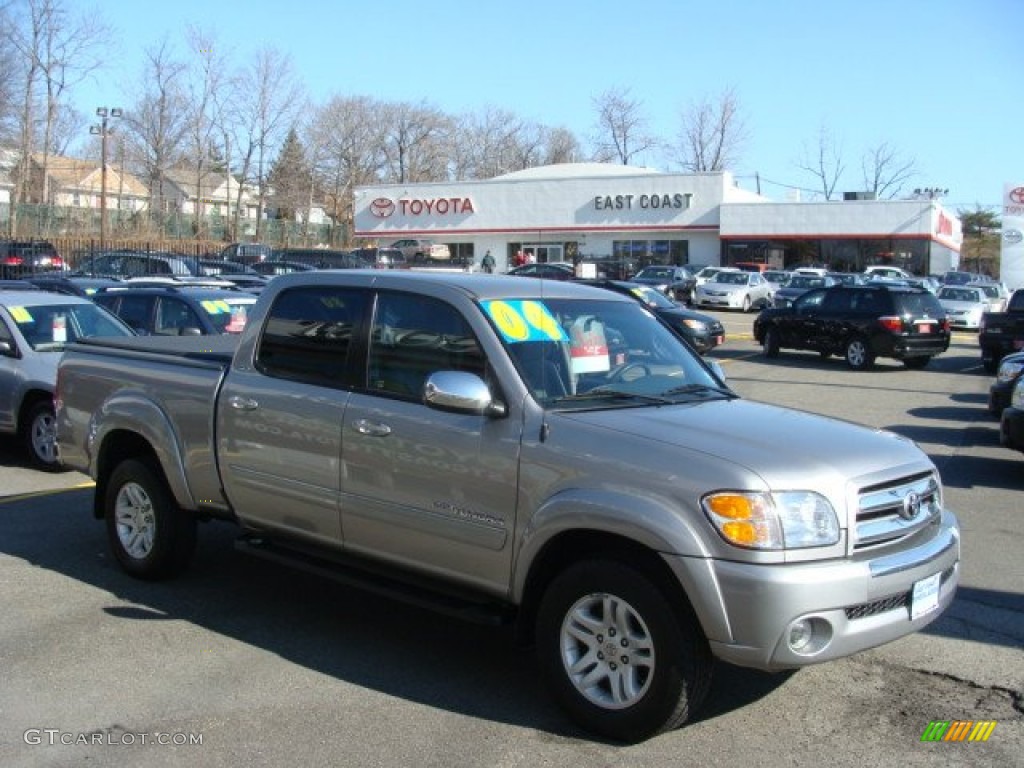 2004 Tundra SR5 Double Cab 4x4 - Silver Sky Metallic / Gray photo #1