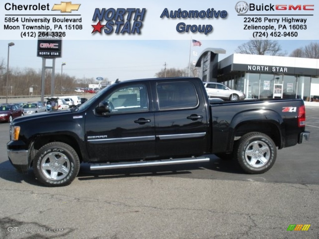 2012 Sierra 1500 SLT Crew Cab 4x4 - Onyx Black / Dark Titanium/Light Titanium photo #1