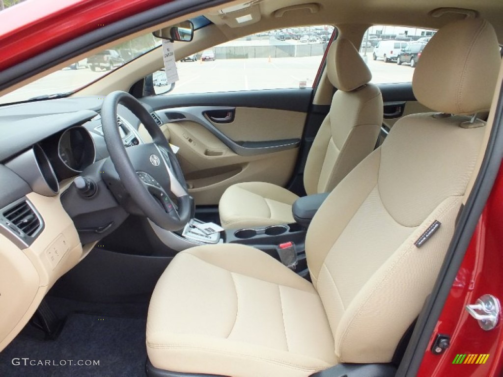 2012 Elantra GLS - Red Allure / Beige photo #3