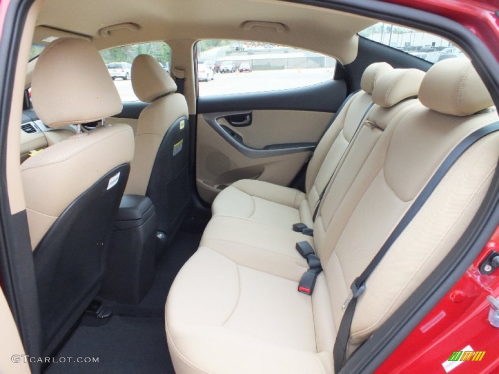 2012 Elantra GLS - Red Allure / Beige photo #4