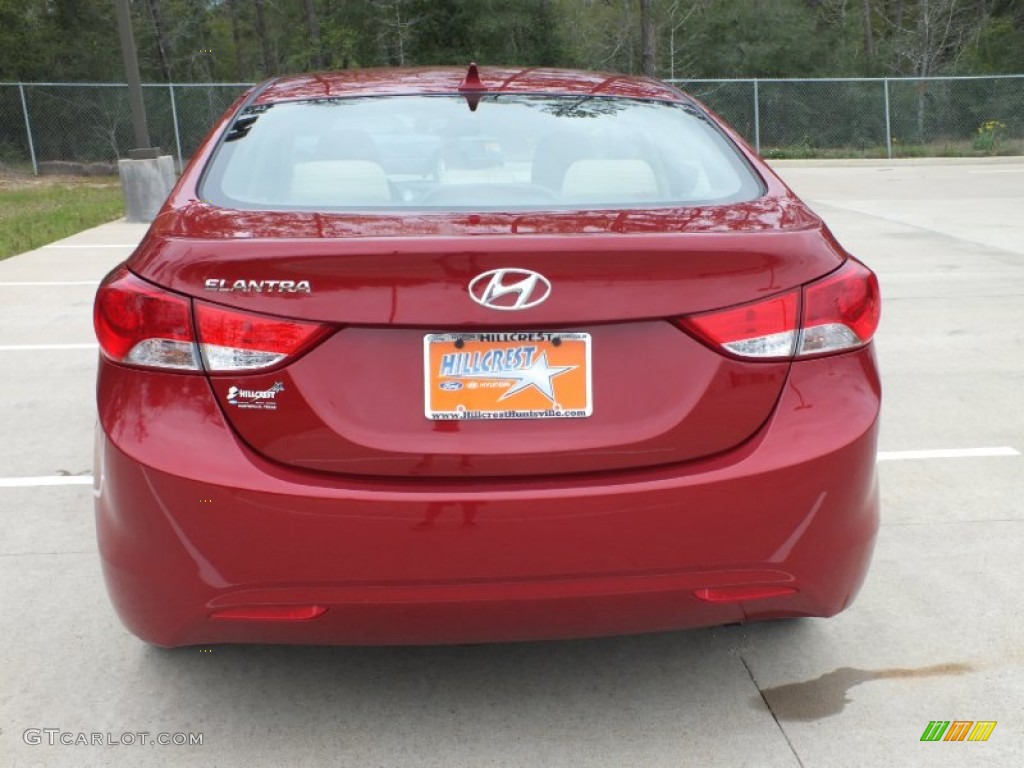 2012 Elantra GLS - Red Allure / Beige photo #6