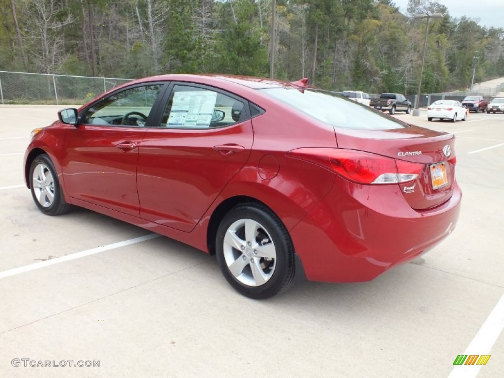2012 Elantra GLS - Red Allure / Beige photo #8