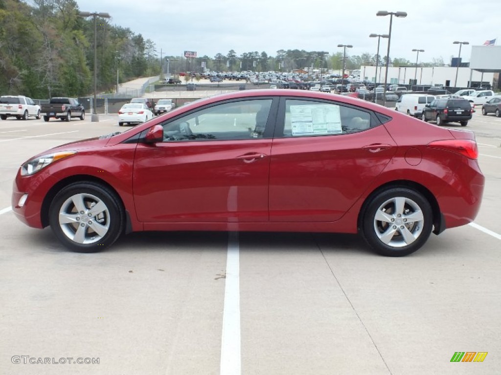 2012 Elantra GLS - Red Allure / Beige photo #9