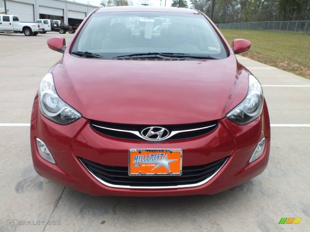 2012 Elantra GLS - Red Allure / Beige photo #11