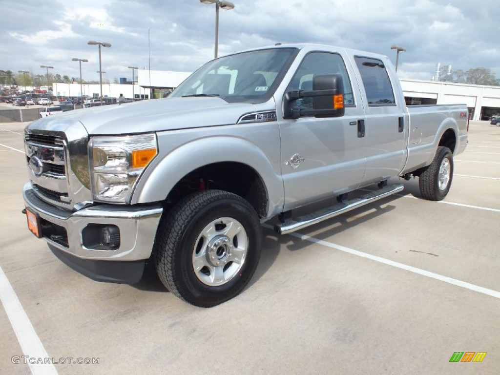 2012 F350 Super Duty XLT Crew Cab 4x4 - Ingot Silver Metallic / Steel photo #9