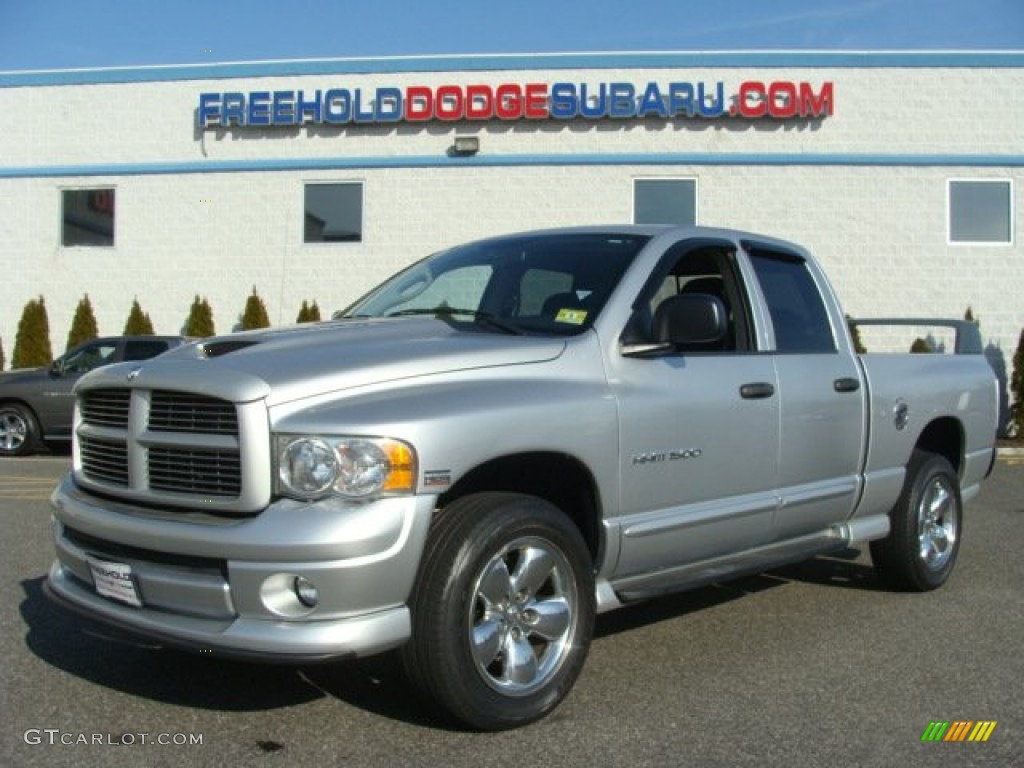 2005 Ram 1500 SLT Daytona Quad Cab 4x4 - Bright Silver Metallic / Dark Slate Gray photo #1