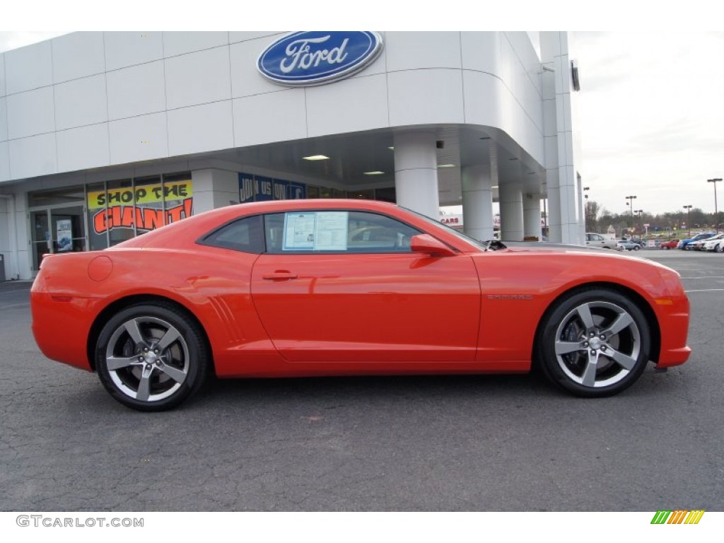 2011 Camaro SS Coupe - Inferno Orange Metallic / Black photo #1