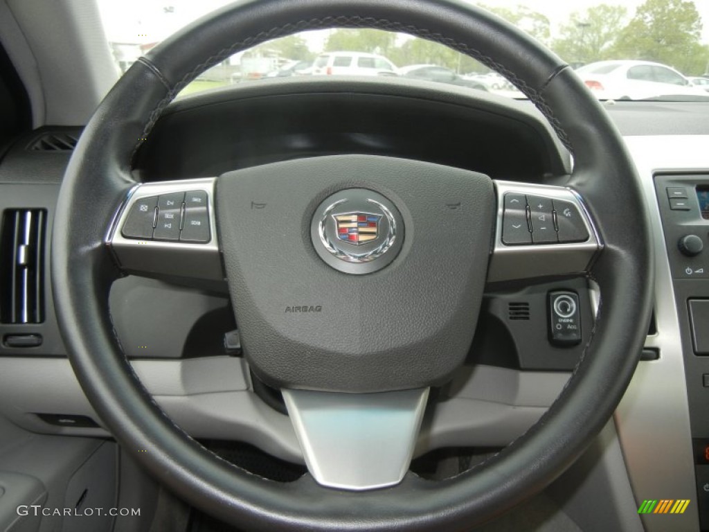 2011 Cadillac STS V6 Sport Light Gray/Ebony Steering Wheel Photo #61973119