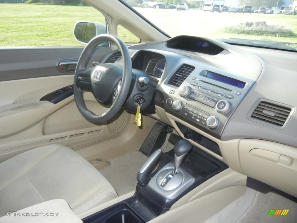 2007 Civic LX Sedan - Taffeta White / Ivory photo #6
