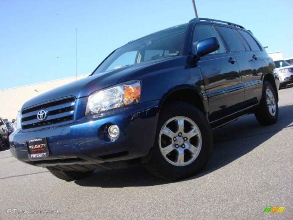 2007 Highlander V6 - Bluestone Metallic / Ash Gray photo #1