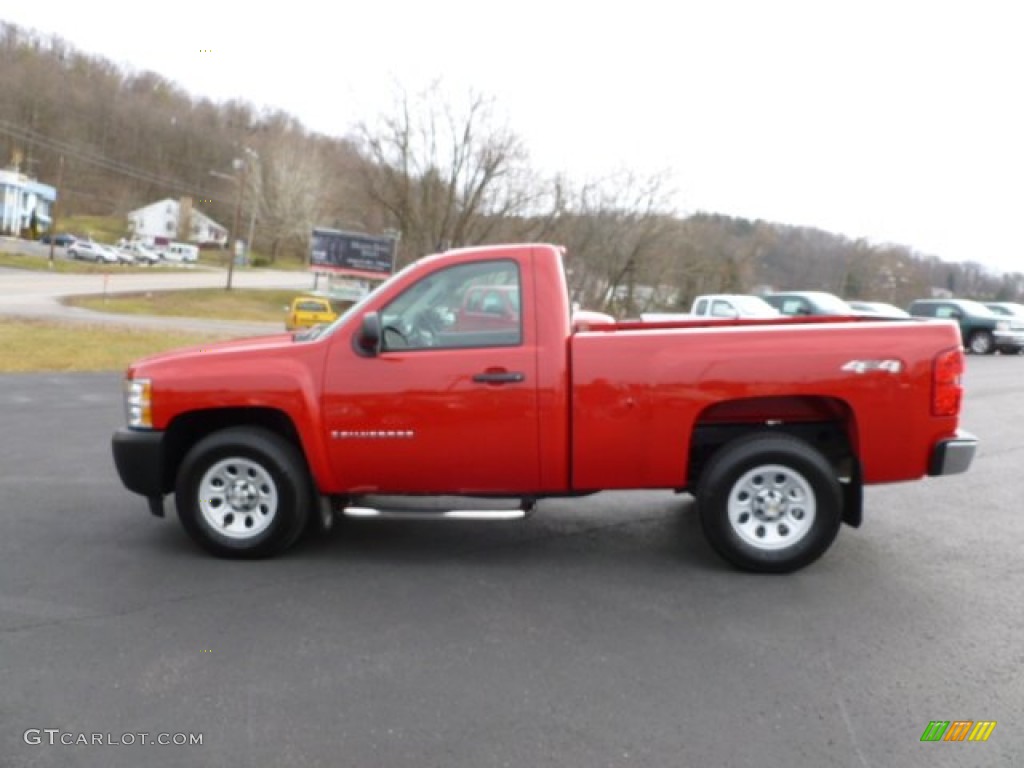 2009 Silverado 1500 Regular Cab 4x4 - Victory Red / Dark Titanium photo #4