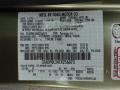  2012 Fusion Hybrid Ginger Ale Metallic Color Code JY
