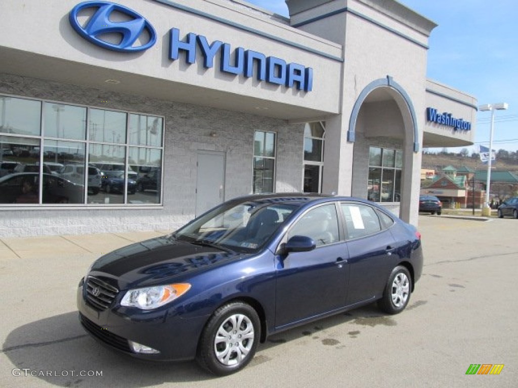 2009 Elantra GLS Sedan - Regatta Blue / Gray photo #1