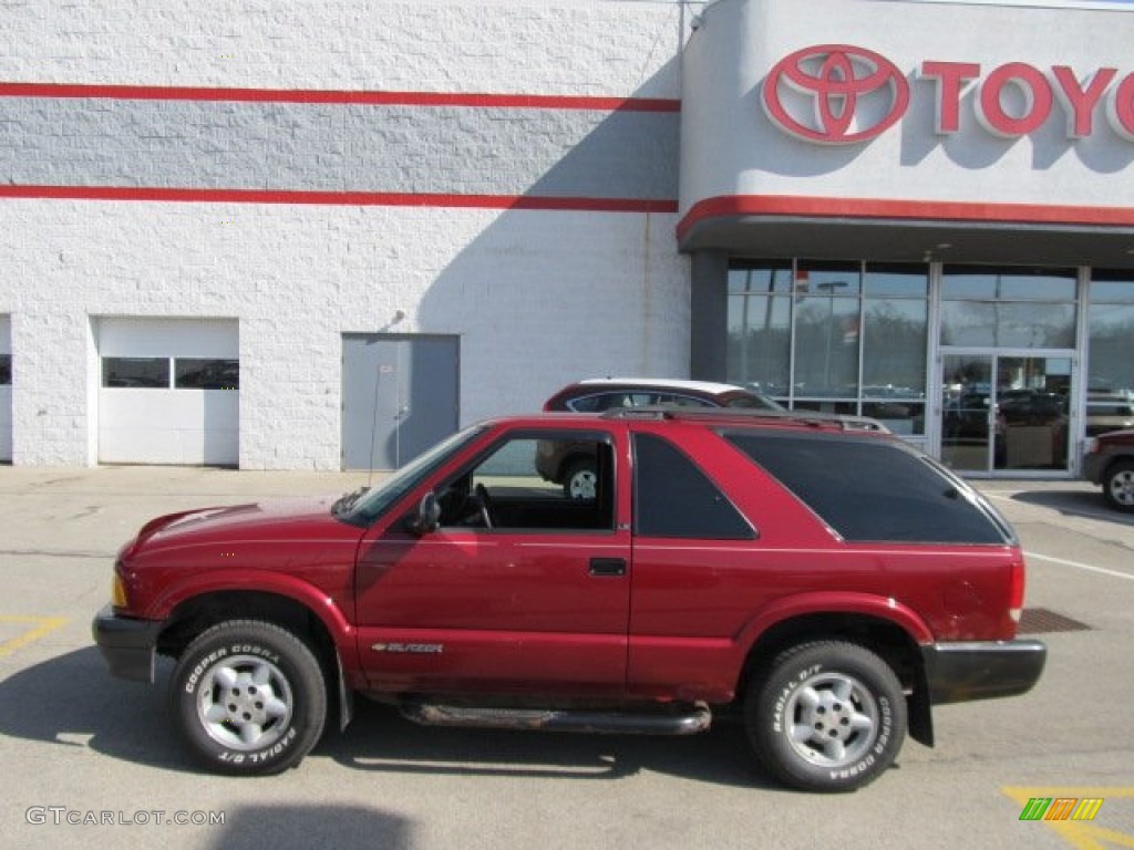 1996 Blazer LS 4x4 - Dark Cherry Red Metallic / Graphite photo #2