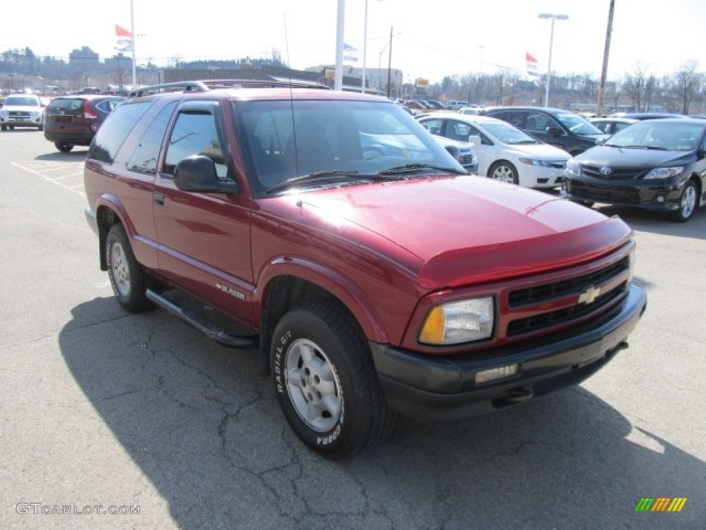 1996 Blazer LS 4x4 - Dark Cherry Red Metallic / Graphite photo #9