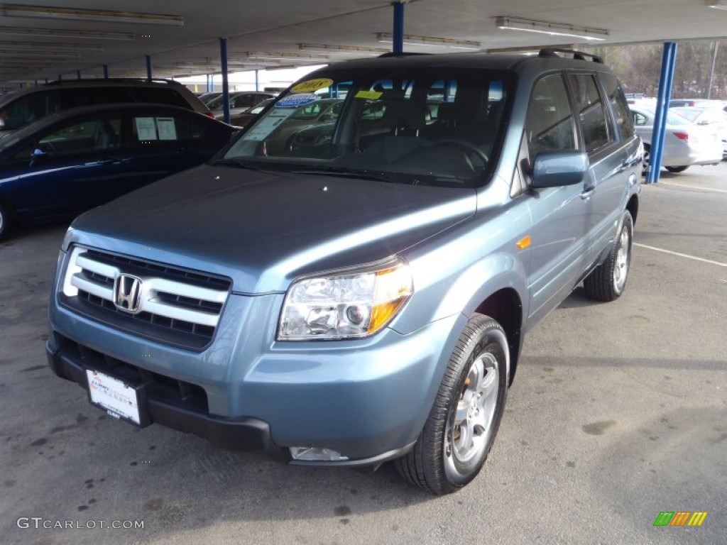 2008 Pilot EX 4WD - Steel Blue Metallic / Gray photo #29