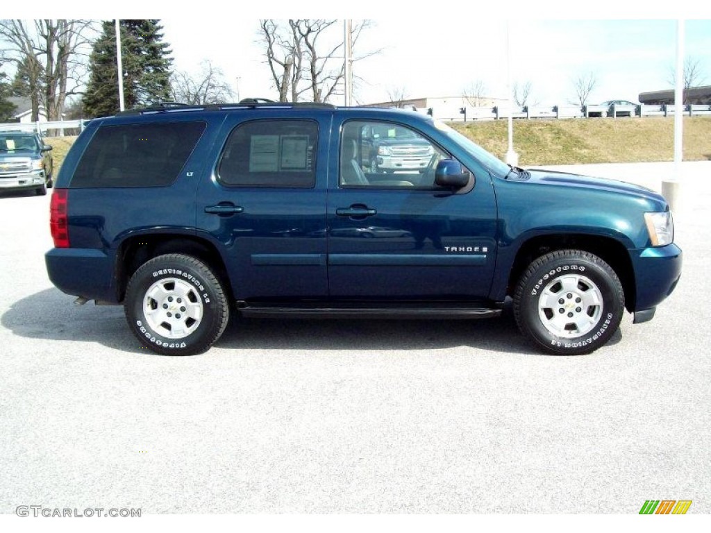 2007 Tahoe LT 4x4 - Bermuda Blue Metallic / Light Cashmere/Ebony photo #13