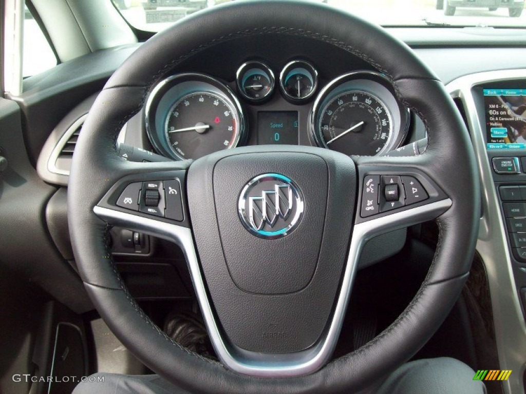 2012 Buick Verano FWD Ebony Steering Wheel Photo #61986603