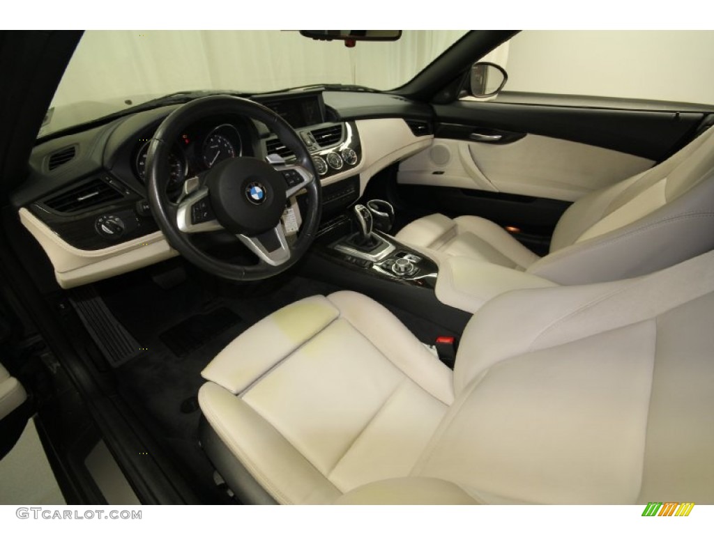 Ivory White Nappa Leather Interior 2009 BMW Z4 sDrive35i Roadster Photo #61988610