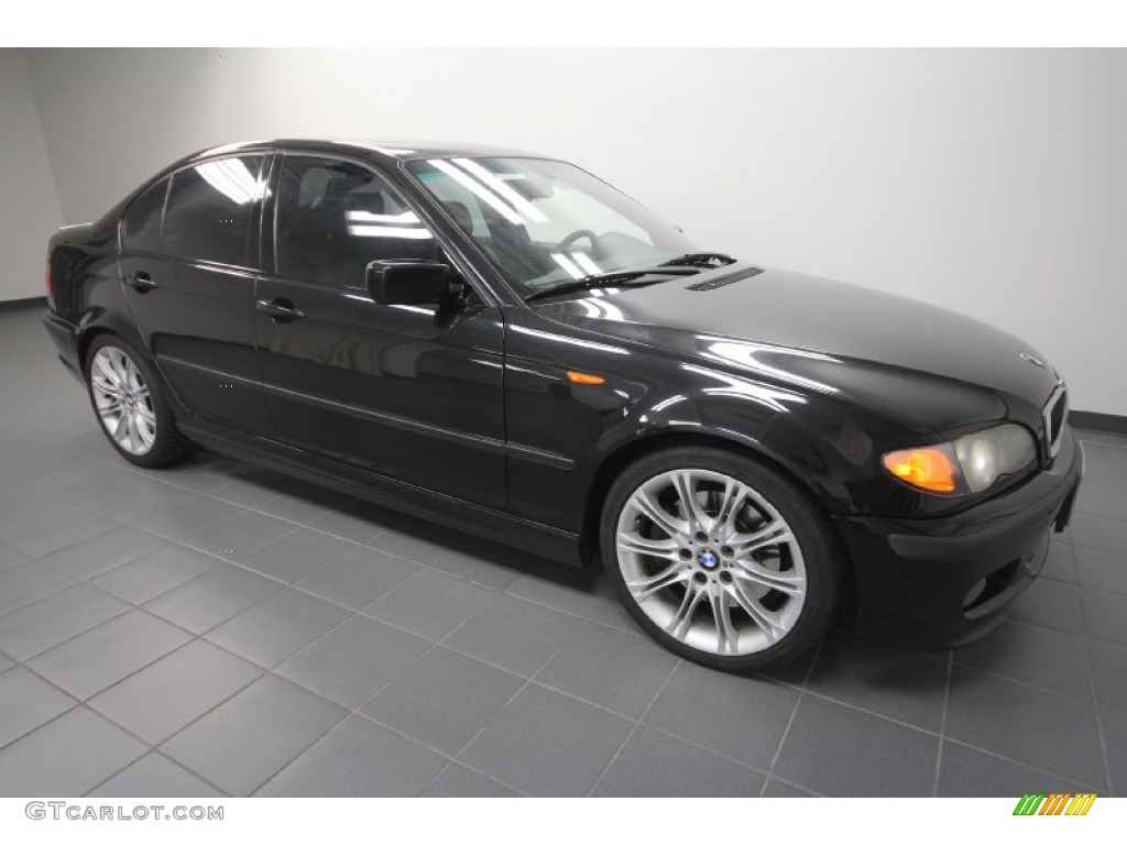 2004 3 Series 330i Sedan - Black Sapphire Metallic / Black photo #8