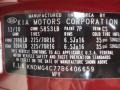 7P: Claret Red 2011 Kia Sedona LX Color Code