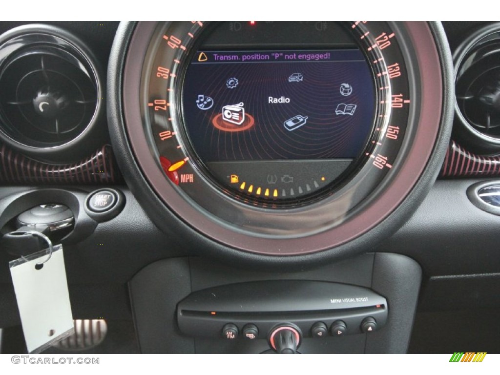 2012 Cooper S Clubman Hampton Package - Pepper White / Black Lounge Leather/Damson Red Piping photo #14