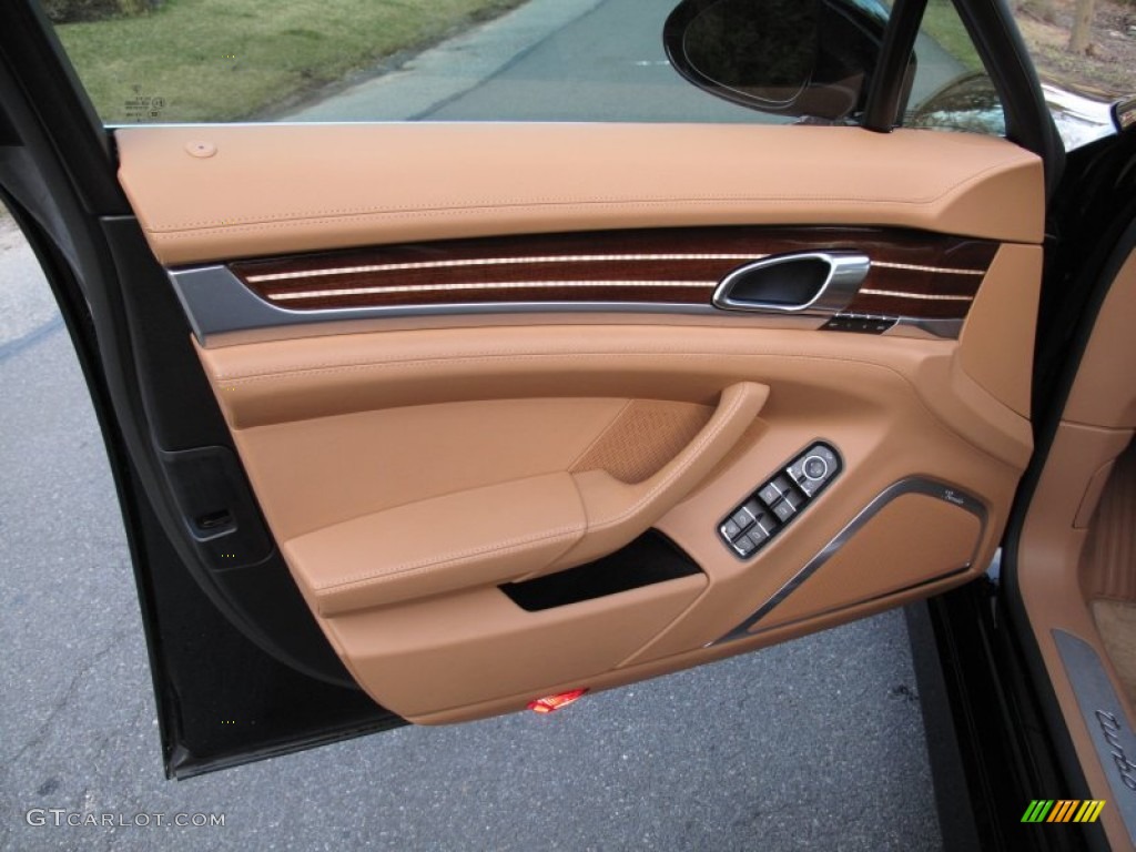 2011 Porsche Panamera Turbo Cognac Natural Leather Door Panel Photo #61994301