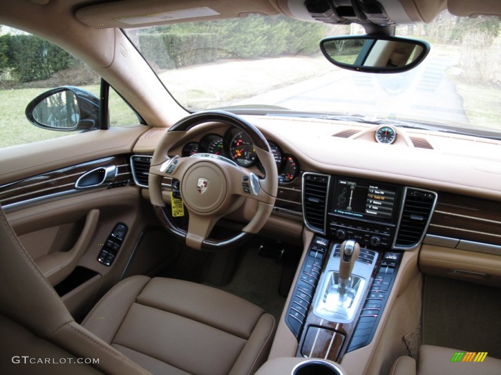 2011 Porsche Panamera Turbo Cognac Natural Leather Dashboard Photo #61994307