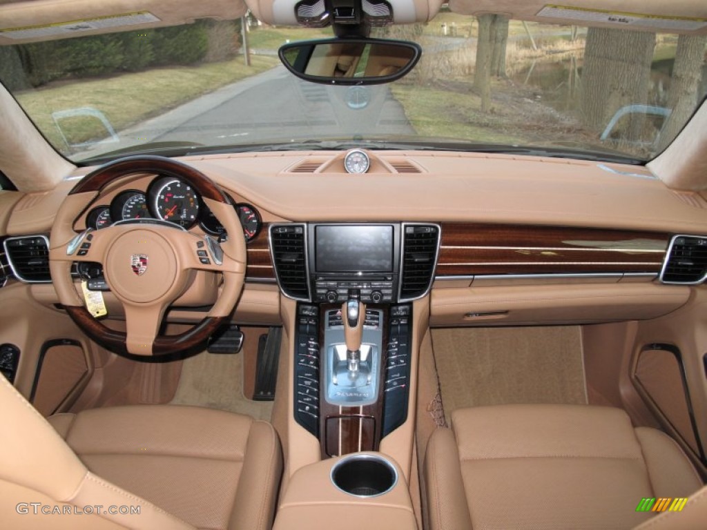 2011 Porsche Panamera Turbo Cognac Natural Leather Dashboard Photo #61994316