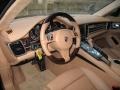 Cognac Natural Leather 2011 Porsche Panamera Turbo Steering Wheel