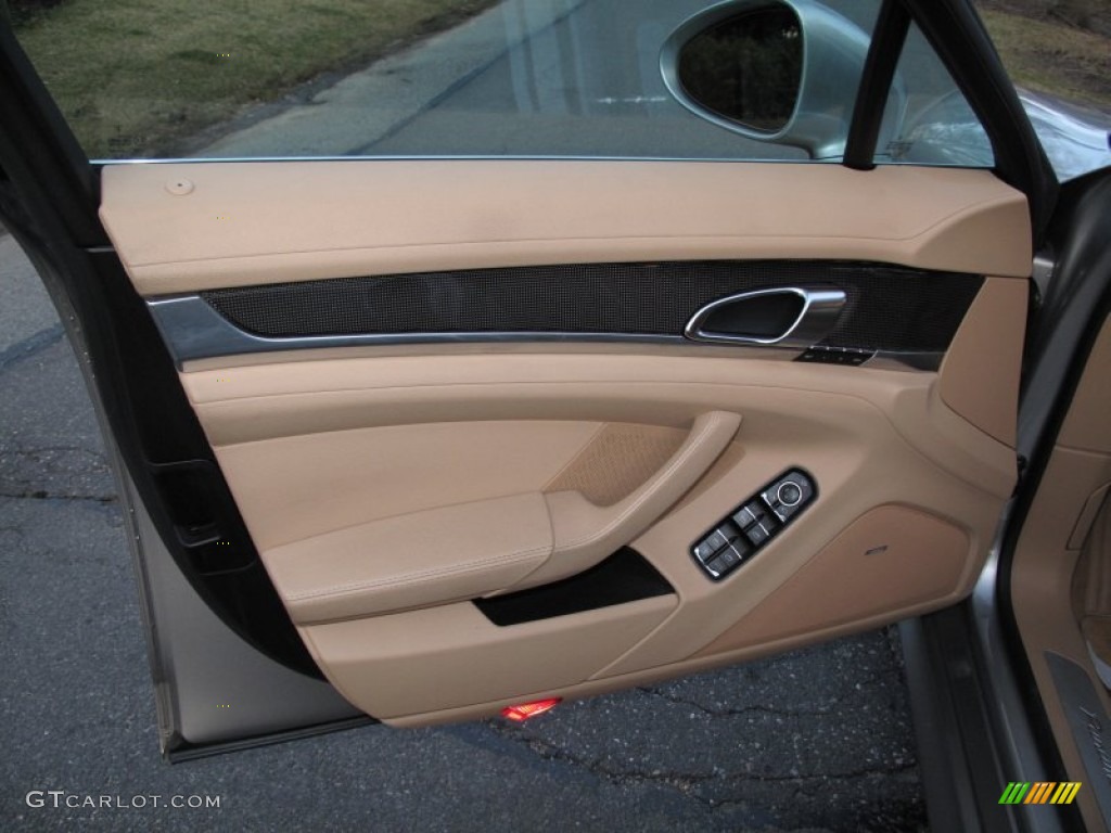 2011 Porsche Panamera 4S Luxor Beige Door Panel Photo #61994460