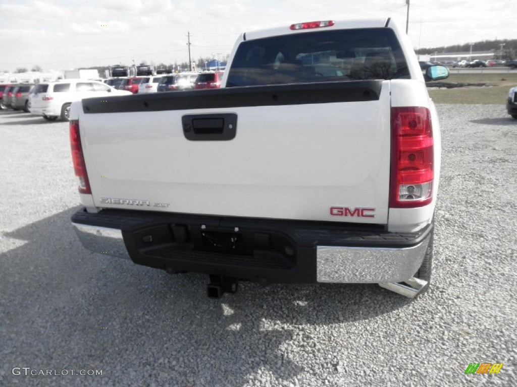 2012 Sierra 1500 SLT Crew Cab 4x4 - White Diamond Tricoat / Very Dark Cashmere/Light Cashmere photo #18