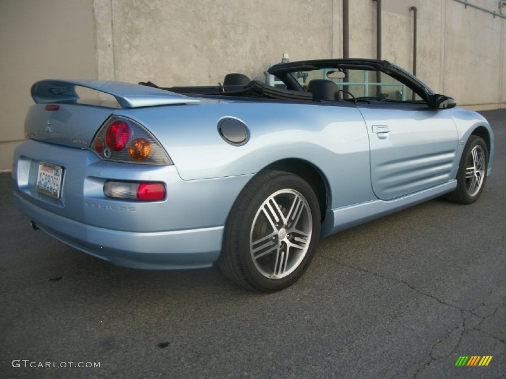 2004 Eclipse Spyder GTS - Steel Blue Pearl / Midnight photo #2