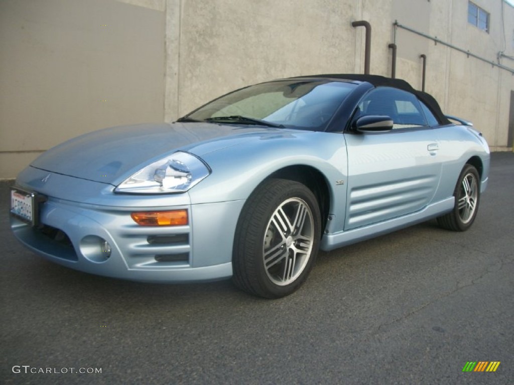 2004 Eclipse Spyder GTS - Steel Blue Pearl / Midnight photo #31