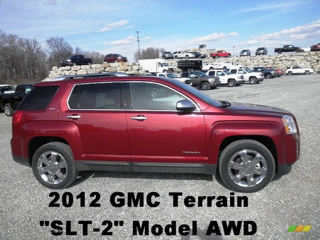 2012 Terrain SLT AWD - Merlot Jewel Metallic / Jet Black photo #1