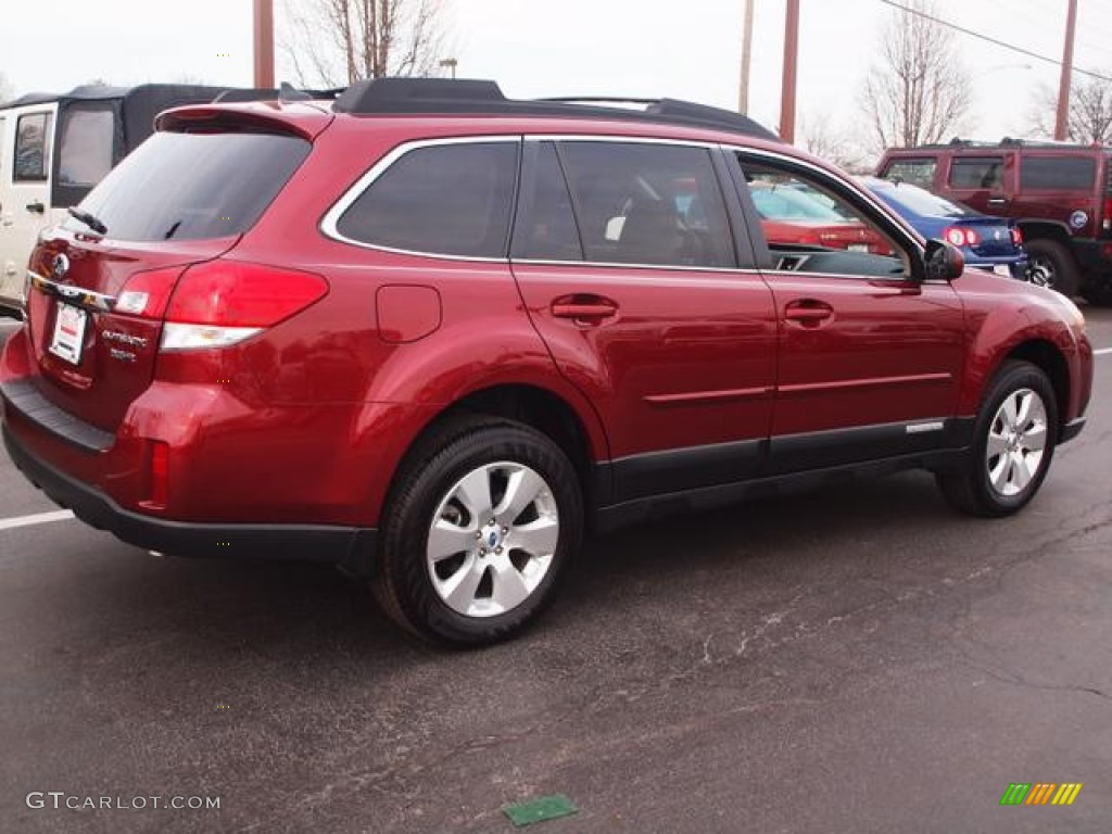 2011 Outback 3.6R Limited Wagon - Ruby Red Pearl / Warm Ivory photo #3